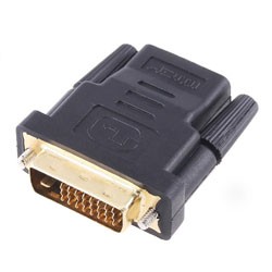 DVI Male To 

HDMI Female Gold Plated Adapter Converter