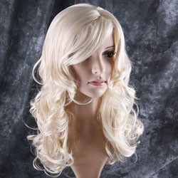 Stylish long curls hair wig blonde 

Party Perruque W001