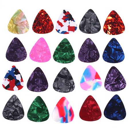 20P Stylish Colorful Celluloid Guitar Picks Plectrums