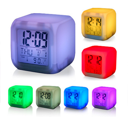 7 LED Color Change PVC Digital Alarm with Thermometer 

Clock