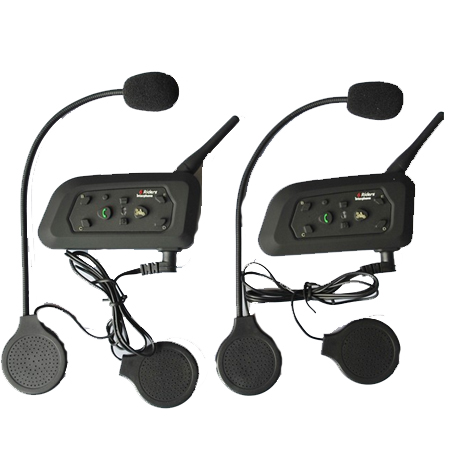 2×BT Interphone Bluetooth Motorcycle Helmet Multi Intercom headset 6 Riders
