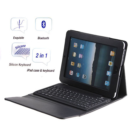 Wireless 

Bluetooth Keyboard Leather Cover Case For iPad