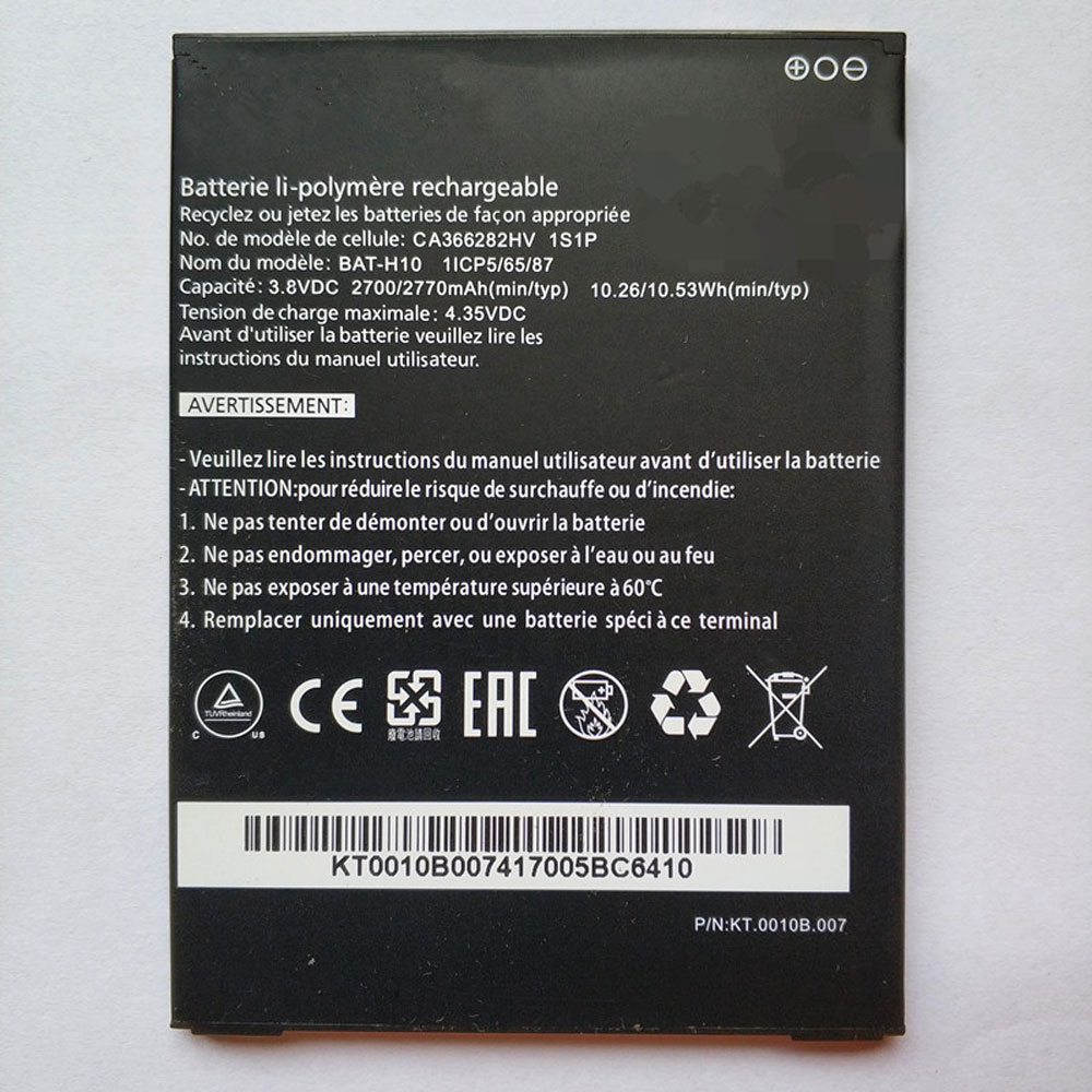 Acer BAT-H10 1ICP5/65/87 batteries